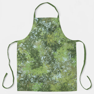 Green Leaf Trees With Blue Sky Peaking Through Art Apron