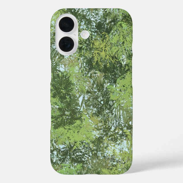 Green Leaf Trees With Blue Sky Peaking Through Art Case-Mate iPhone Case (Back)