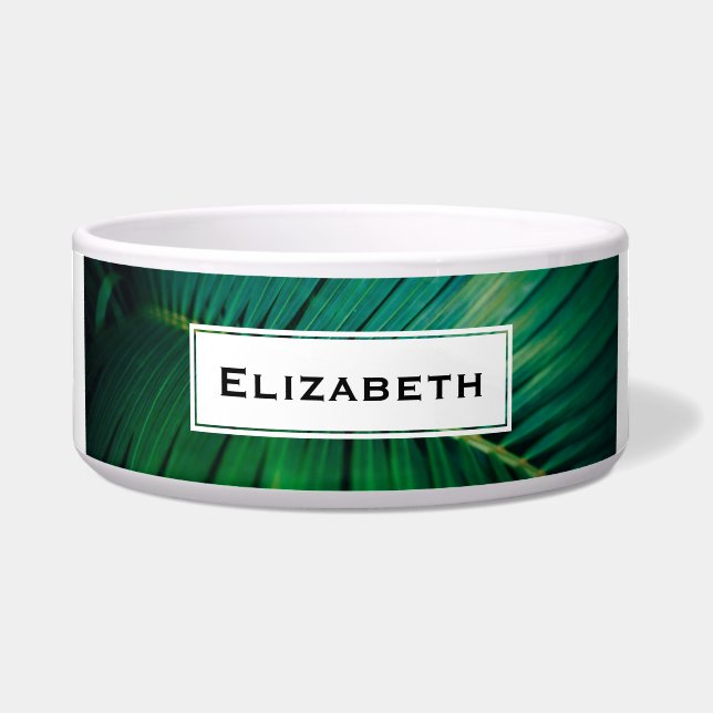 Green Leaf Tropical Forest Nature Photo Bowl (Front)