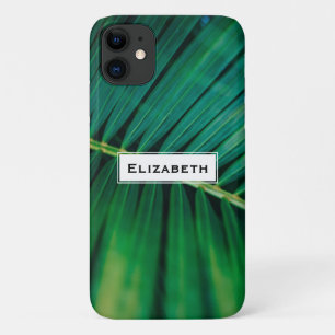 Green Leaf Tropical Forest Nature Photo iPhone 11 Case