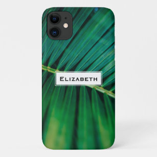 Green Leaf Tropical Forest Nature Photo iPhone 11 Case