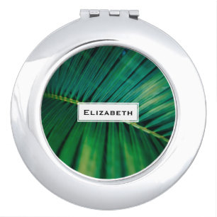 Green Leaf Tropical Forest Nature Photo Compact Mirror