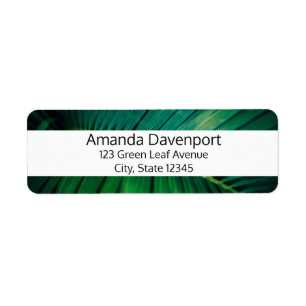 Green Leaf Tropical Forest Nature Photo Label