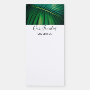 Green Leaf Tropical Forest Nature Photo Magnetic Notepad