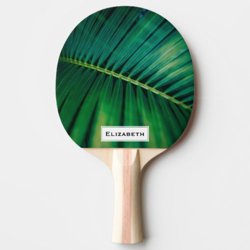 Green Leaf Tropical Forest Nature Photo Ping Pong Paddle