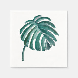 Green Leaf Tropical Print Napkins