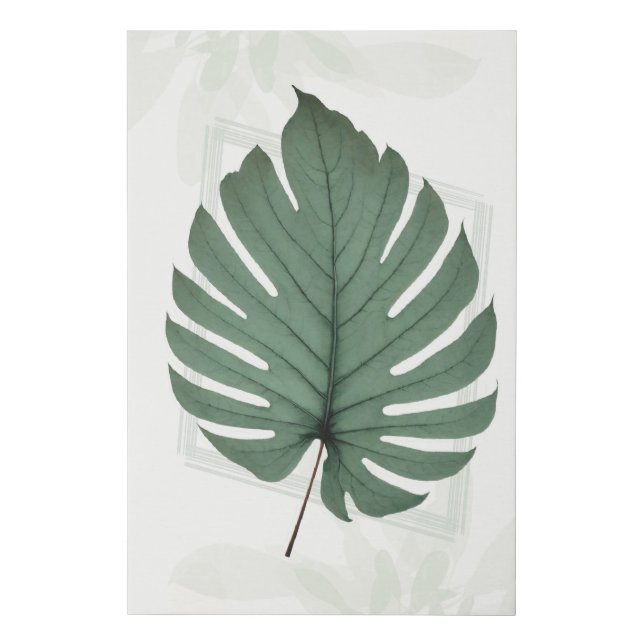 Green Leaf Wall Art Botanical Wall Decor (Front)