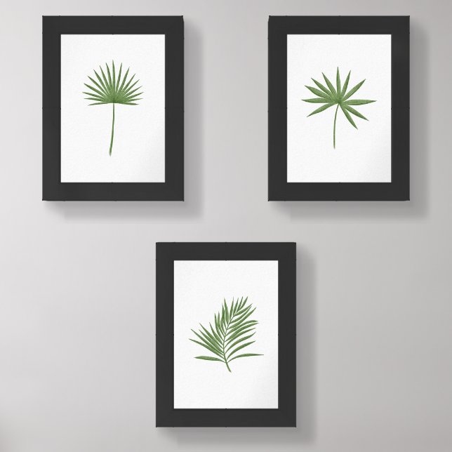 Green Leaf Wall Art Sets (Front)