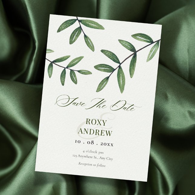 Green Leaf wedding Invitation (Creator Uploaded)