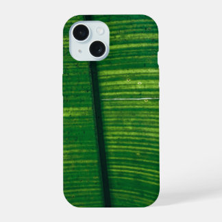 Green leaf with details from Costa Rica iPhone 15 Case