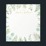Green Leaf Wreath Personalized Notepad Stationery<br><div class="desc">More pretty Notepads in the Little Bayleigh Store!</div>