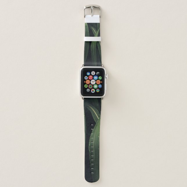 GREEN-LEAFED PLANT APPLE WATCH BAND (Front)