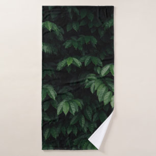 GREEN-LEAFED TREE BATH TOWEL