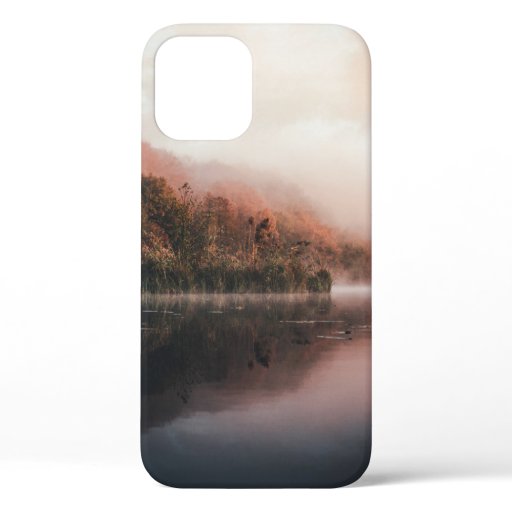 GREEN LEAFED TREES AND BODY OF WATER iPhone 12 CASE