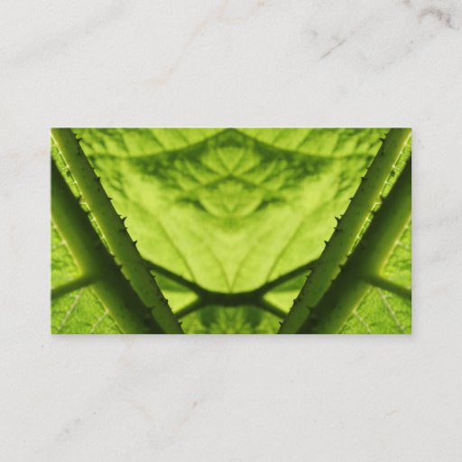 Customizable Green Leafy Digital Art. Business Card Template