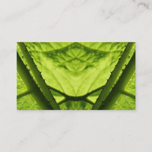 Green Leafy Digital Art. Business Card (Front)