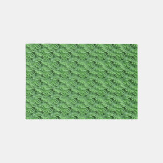 Green Leafy Ferns Nature Pattern Rug