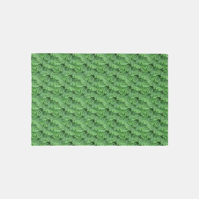 Green Leafy Ferns Nature Pattern  Rug (Front)