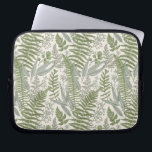 Green Leafy Garden Floral Pattern Laptop Sleeve<br><div class="desc">Check out this design featuring a green floral leaf pattern.</div>