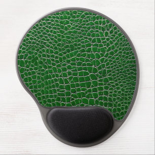 💚 Green Leather Desk Calm Modern Office 💚 Gel Mouse Pad