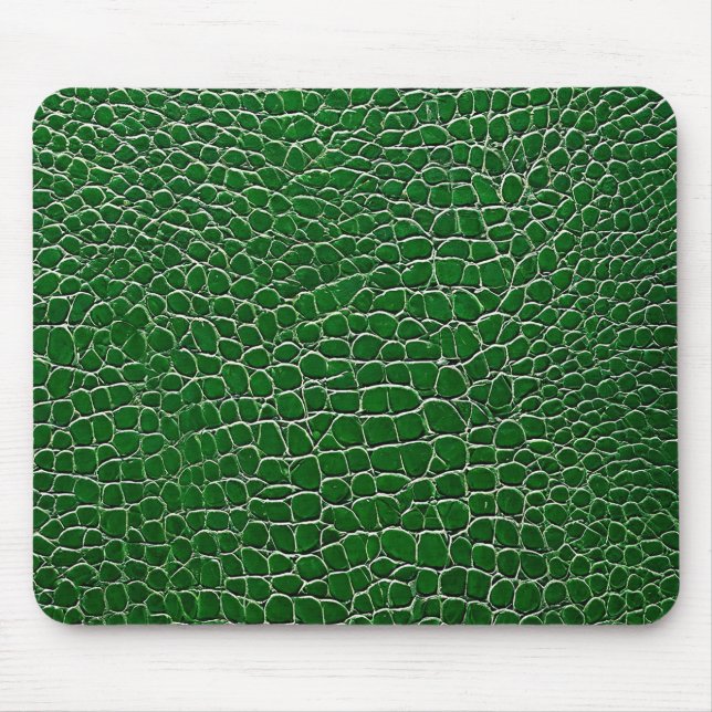 💚 Green Leather Desk Calm Modern Office 💚 Mouse Pad (Front)