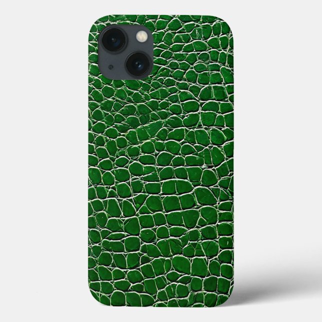 Green leather effect pattern Case-Mate iPhone case (Back)