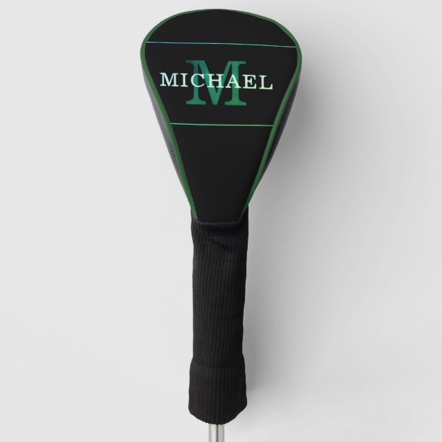 Green Leather Golf Head Cover great gift (Front)