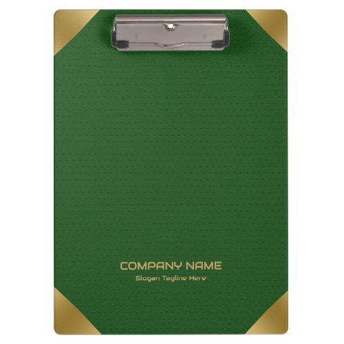 Green leather image print with gold accents clipboard