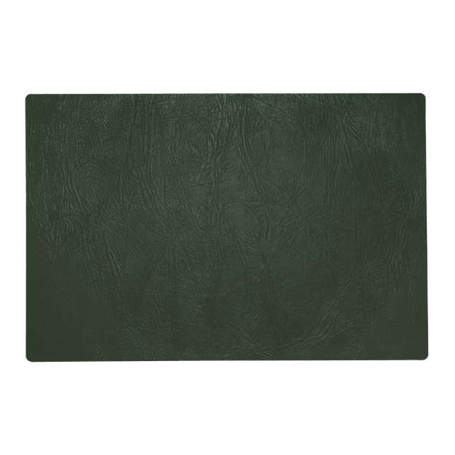 Green Leather, Leather Texture, Leather Background Placemat (Front)
