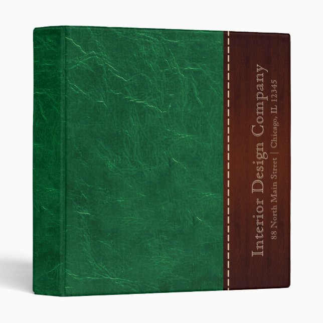 Green leather look binder (Front/Spine)