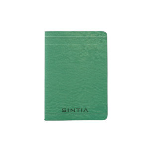 Green Leather Look Passport Holder