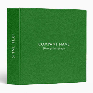 Green Leather Texture Print 3 Ring Binder