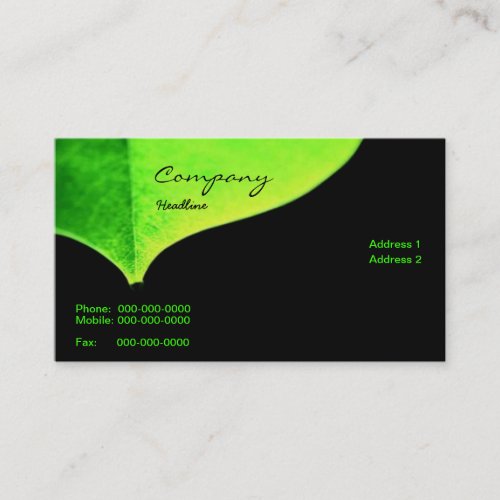 Green Leave Business Card