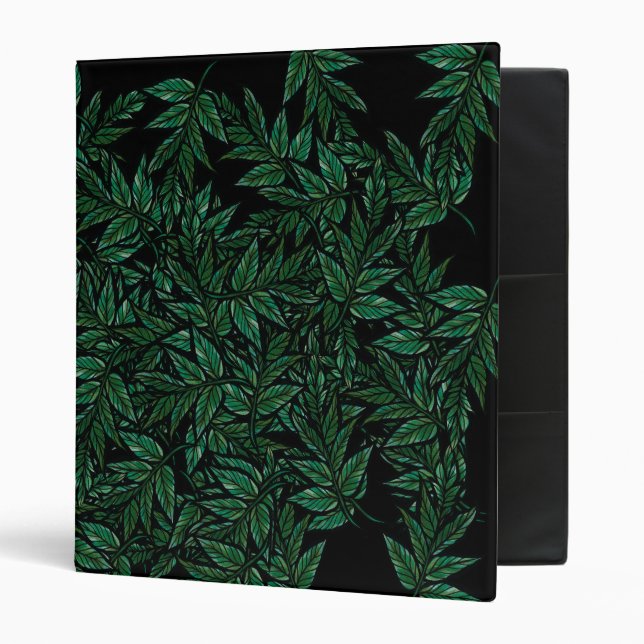 Green Leaves 3 Ring Binder (Front/Inside)