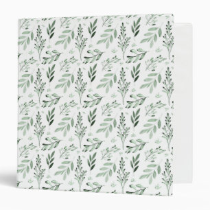 Green leaves 3 ring binder