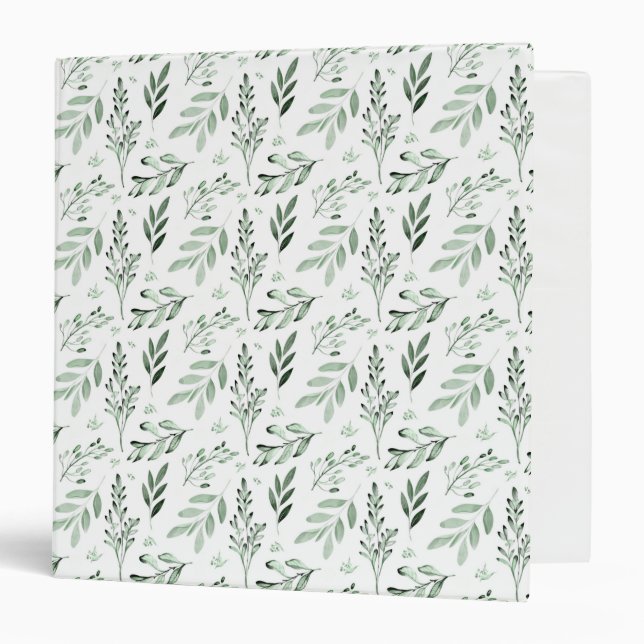 Green leaves  3 ring binder (Front/Inside)