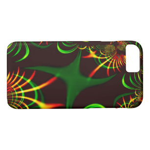 Green leaves and yellow fire-colored curves iPhone 8/7 case
