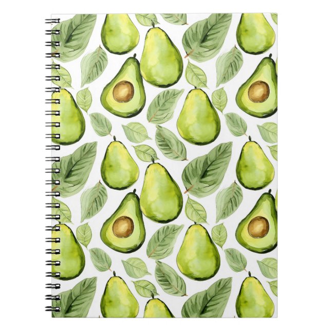 Green Leaves Avocados   Notebook (Front)