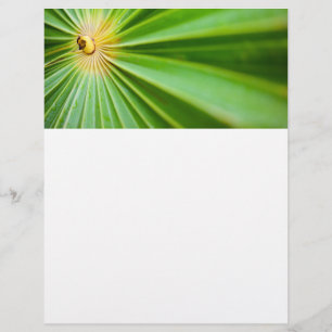 Green leaves background flyer