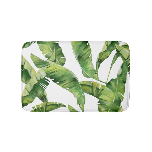 Green leaves bath mat (Front)