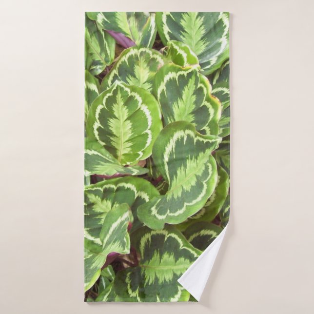 Green leaves bath towel (Bath Towel)