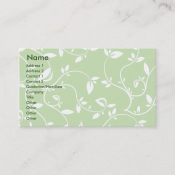 Green Leaves - Business Business Card by ZazzleProfileCards at Zazzle