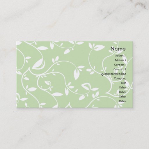Customizable Green Leaves - Business Business Card Templates