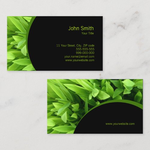 Green Leaves business card