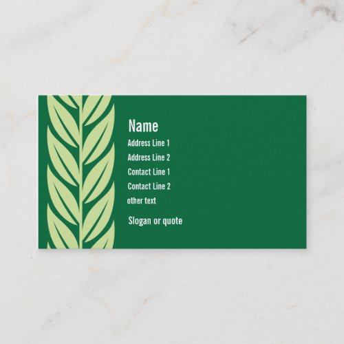 Green Leaves Business Card