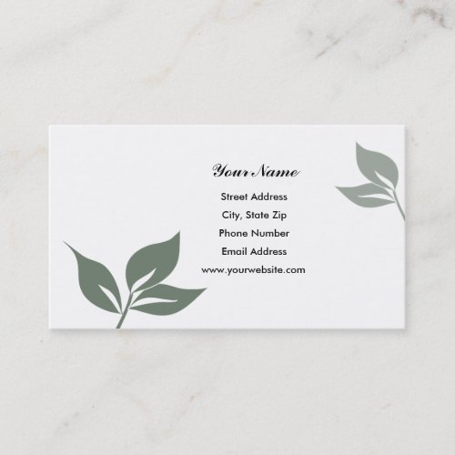 Green Leaves Business Cards