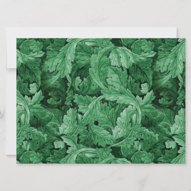 Green Leaves (by William Morris) Card (Front)