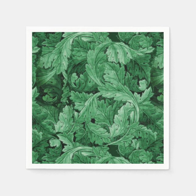 Green Leaves (by William Morris) Napkins (Front)