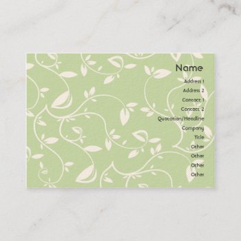 Green Leaves - Chubby Business Card by ZazzleProfileCards at Zazzle