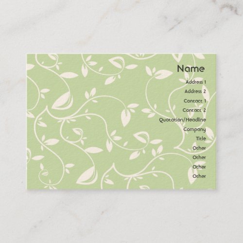 Green Leaves - Chubby Business Card Templates